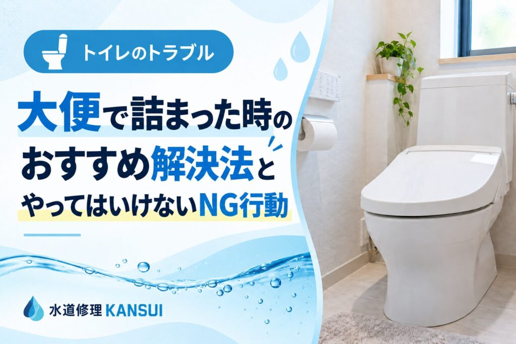 【トイレつまり】大便で詰まった時のおすすめ解決法とやってはいけないNG行動