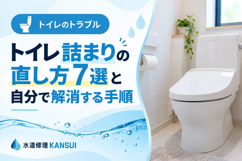 トイレ詰まりの直し方7選と自分で解消する手順