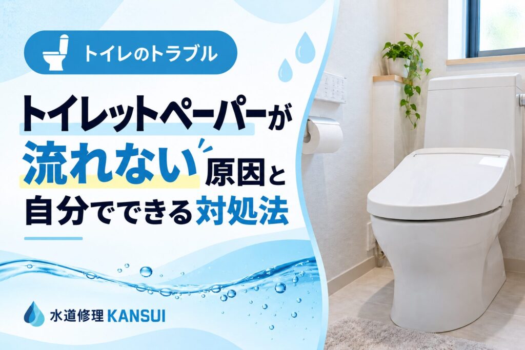 トイレットペーパーが流れない原因と自分でできる対処法