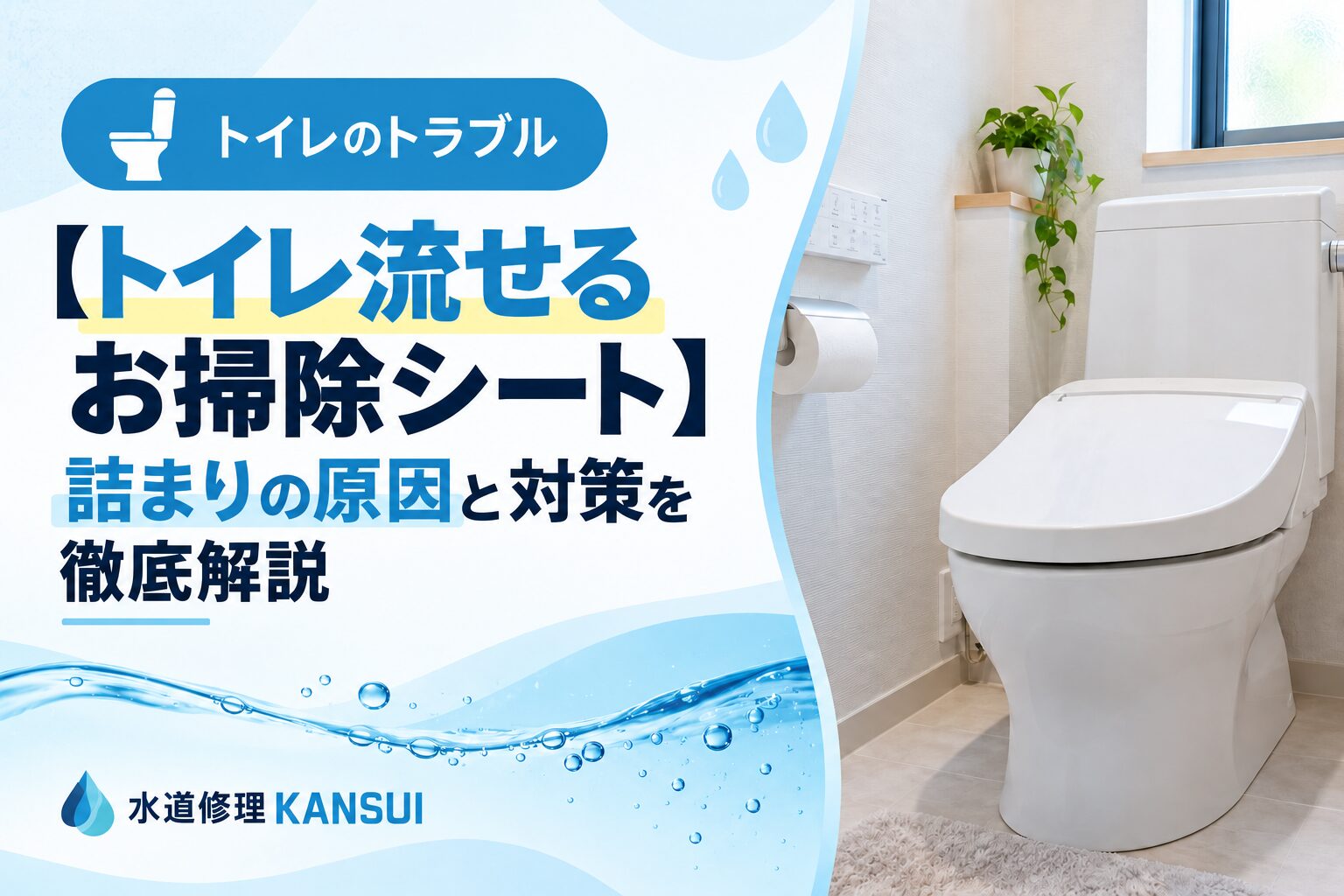 【トイレ流せるお掃除シート】詰まりの原因と対策を徹底解説
